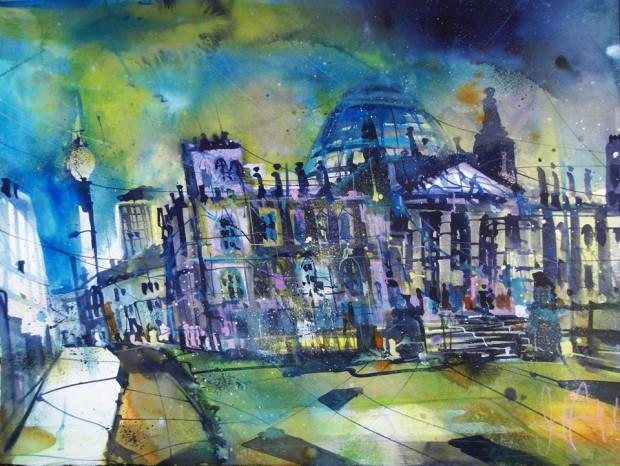 13-Reichstag,Berlin-Aquarell/Watercolor-56/76 cm--2014