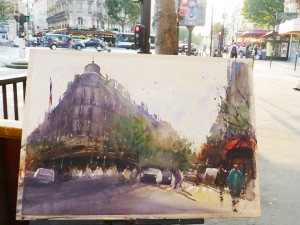 Plein-air painting in Paris