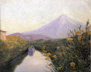 リラ・キャボット・ペリー　『Fuji from the Canal Iwabuchi（岩淵水門からの富士山）』