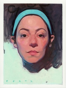 Self Portrait 2017, oil on paper, 12"x16", private collection