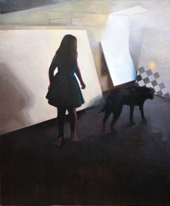 Black Dog, oil on canvas, 60"x72"
